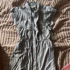 Blue striped summer dress